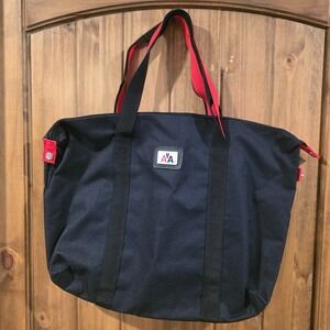Vintage American Airlines Tote Bag Unisex Navy Carry On Duffel Two Tone Straps